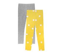 LiKing Leggings in Cotone Bambina Tessuto di Cotone Traspirante Pantaloni Leggings Elasticizzati per Ragazze Sportivo per Bambini Allenamento Casual 6-16 Anni 2er Pack 4539-A-158_164
