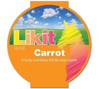 Likit Ricarica per cavalli, carota, 650 g, gustoso trattamento per cavalli, riduce la noia e lo stress del cavallo, carota