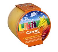 Likit Ricarica per cavalli, carota, 650 g, gustoso trattamento per cavalli, riduce la noia e lo stress del cavallo, carota
