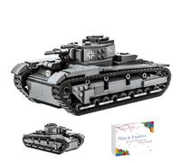 LIKLIKLINK Technical Carro armato, set di modelli, 673 pezzi, set di mattoncini da costruzione, tecnologia militare, set di mattoncini da costruzione, modello WW2, giocattolo regalo per bambini e
