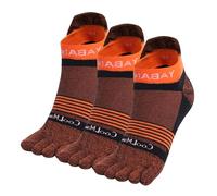 likloks Calze a Cinque Dita per Uomo e Donna - Calze Atletiche alla Caviglia con Supporto per l'Arco - Comode, Morbide, Traspiranti - Arancione, Piccole (3 Paia)