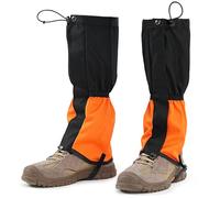 likloks Ghette per Uomo e Donna - Impermeabili, Regolabili - per Trekking, Neve, Alpinismo, Caccia e Lavori all'Aperto, Arancione - L