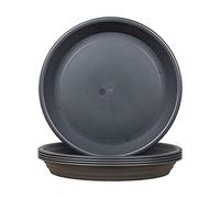 LIKOSO 5 Pezzi Sottovaso Rotondo Sottovasi Rotondi Grigio in plastica per Piante da Interni ed Esterni Sottovaso Bonsai, Fiori, Giardini e Orchidee - 17 cm