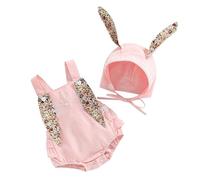 LIKPOJA Tutina per neonata con orecchie da coniglietto pasquale con orecchie da coniglietto, pagliaccetto da coniglio, regalo di Pasqua per neonati, Coniglio A8, 6-12 Messi