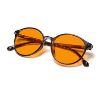 LIKSMU Occhiali con blocco della luce blu Computer Gaming TV Telefono Occhiali da notte Donne Uomini Filtro Professionale Anti affaticamento degli occhi, Lente arancione B5 99,9% blocco della luce blu