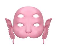 LIKUNGOU Maschera Crybaby Rosa con Orecchie Staccabili Portali Ninfa Maschera Facciale Stampata in 3D DIY Halloween Masquerade Cosplay Accessorio