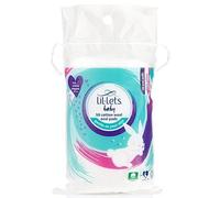 Lil-Lets Assorbenti ovali in cotone per bambini, certificati biologici, 100% pura lana di cotone, morbidi e assorbenti, delicati sulla pelle delicata del bambino, dermatologicamente testati, ideali