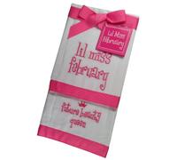 Lil Miss February Future Beauty Queen Baby Burp Cloths - Set of 2