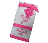 Lil Miss June Future Beauty Queen Baby Burp Cloths - Set of 2