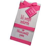 Lil Miss March Future Beauty Queen Baby Burp Cloths - Set of 2