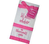Lil Miss October Future Beauty Queen Baby Burp Cloths - Set of 2