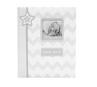 Lil' Peach Chevron Babybook, Grigio