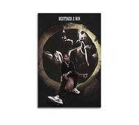 Lil Tjay Destined 2 Win stampa copertina album firmata limitata, copertina di album musicale, pop hip hop, cantante rap star poster estetico su tela artistica da parete per ragazze e ragazzi ragazzi