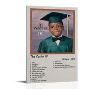 Lil Wayne Tha Carter IVCanvas Poster per camera da letto, decorazione artistica da parete, stampa artistica, stampa artistica da parete, stile retrò, per la casa e la camera da letto, 20 x 30 cm, con