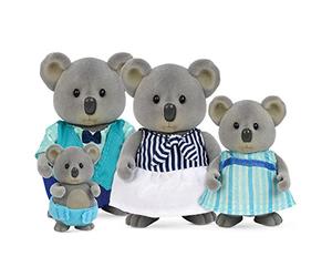 Li'l Woodzeez Canberra Koala Family - Set di 5 giocattoli con figurine di animali in miniatura e libro di storie - Giocattoli per animali e accessori per bambini dai 3 anni in su