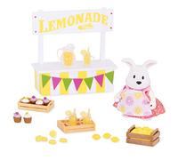 Li'l Woodzeez Play WZ6718Z - Set di 25 giocattoli con personaggi animali, cibo e bevande, statuette in miniatura e set da gioco per bambini dai 3 anni in su, multicolore