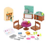 Li'L Woodzeez - Set cucina country - Playset cucina - Mobili per bambole - Accessori per casette da gioco - Playset per bambini - 3 anni +