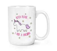 Lila Cagna Si Prega I Ride A Unicorno 426ml Grande Tazza - Unicorn Magico Stars