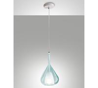 Lampadario a sospensione Lila a Led in metallo e vetro borosilicato Azzurro trasparente 3481-40-244 Fabas Luce - 3481-40-244