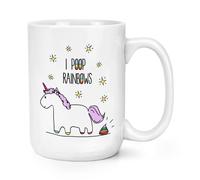 Lila Unicorno I Bisogni Arcobaleni 426ml Grande Tazza - Magico Stars Rosa
