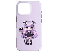 Lilac Chibi Pastel Goth Girl Kawaii Creepy Cute Anime Custodia per iPhone 16 Pro