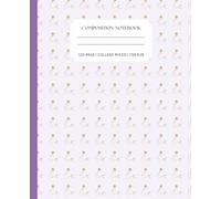 Lilac Flower Composition Notebook: Gold Line Art Aesthetic Journal