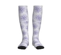 Lilac Flowers Abstract Calze Compressione Calze A Compressione Uomo Calzini Per Escursioni Trekking Atletica Circolazione 1 Paio 50Cm