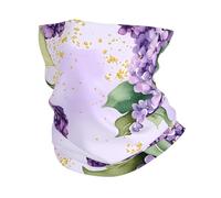 Lilac Flowers Pattern Donna Uomo Copricollo Traspirante Passamontagna Tubolare Termico Collo Ghetta per Snowboard Moto Passeggiata Pesca