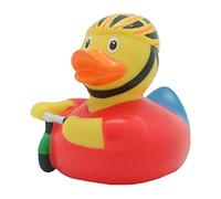 LiLaLu Anatra Ciclista, Paperella per Vasca da Bagno, Giocattoli, Bambini, 2032