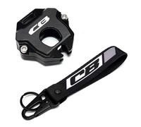 Lilanka Custodia per chiavi in alluminio Per Hon@&da CB500X CB650R 500F CBR650R 500R CBR600F CBR 600RR 1000RR Moto CNC Copertura Della Cassa Chiave Borsette Portachiavi Portachiavi(1Set Black-CB)