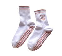 Lilbitty Calzini da Pilates-Grip per Donne - Calzini Antiscivolo per Yoga, Simpatici Calzini da Barre, Calzini Antiscivolo per Allenamento, Ospedale e Sport (Cuore)