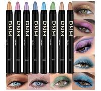 Lilbitty set di 8 matite ombretto in crema per occhi, deserto moka beige oro chiaro viola rosa cielo blu lucido verde, trucco di Halloween, matita ombretto impermeabile shimmer