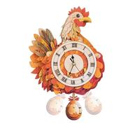 Lilcubics Puzzle 3D in legno per adulti, orologio da parete in legno, kit per adulti, per costruire puzzle 3D, regalo di compleanno per uomini e donne (gallina)