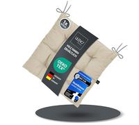 LILENO HOME - 1 cuscino per sedia da giardino, cucina o sala da pranzo, 40 x 40 x 6 cm, colore: latte, comodo e resistente ai raggi UV, per interni ed esterni, come cuscino per sedia (Linda FUM)