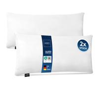 LILENO HOME Cuscino in microfibra 40x80 cm Deluxe (650g di riempimento) [set da 2 pezzi] lavabile fino a 95 gradi con cerniera - Cuscino per la testa 40x80 cm come riempimento per cuscino da letto