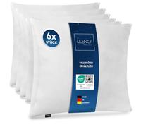 LILENO HOME Cuscino in microfibra 80x80 cm Deluxe (imbottitura 1200g) [set da 6 pezzi] lavabile fino a 95 gradi con cerniera - Cuscino 80x80 cm come imbottitura per letto - Cuscino decorativo per