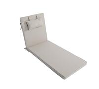 LILENO HOME Cuscino per lettino prendisole con cuscino, set da 1 lettino, colore crema, perfetto per sdraio da spiaggia e da giardino MAR