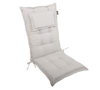 LILENO HOME Mar Cuscini per sedia da giardino, in set da 1, per sedia a sdraio con schienale alto, colore naturale Y, comodi cuscini per sedie pieghevoli