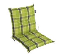 LILENO HOME Mar Cuscini per sedia da giardino, in set da 1, per sedia a sdraio con schienale basso, verde a quadri, comodi cuscini per sedie pieghevoli