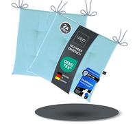 LILENO HOME Set di 2 cuscini per sedia, colore azzurro (40 x 40 x 4,5 cm), per sedia da giardino, cucina o sala da pranzo, resistenti ai raggi UV, per interni ed esterni, come cuscino per sedia (Laura