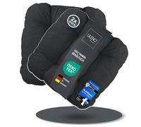 LILENO HOME Set di 2 cuscini per sedia, colore nero (38 x 38 x 8 cm), adatti a sedie da giardino, cucina o sala da pranzo, comodi e resistenti ai raggi UV, per interni Cuscino per sedia da esterni.