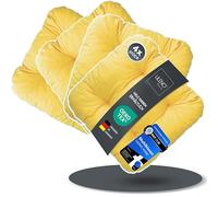 LILENO HOME Set di 4 cuscini per sedie, colore giallo (38 x 38 x 8 cm), adatti a sedie da giardino, cucina o sala da pranzo, comodi e resistenti ai raggi UV, per interni Cuscino per sedia da esterni.