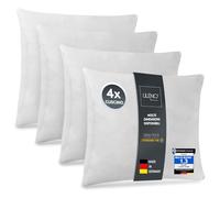 LILENO HOME Set di 4 riempimento cuscino 50x50 cm - Cuscino interno lavabile a 40°C adatto per allergici - Cuscino in poliestere come cuscino per divano, cuscino per la testa