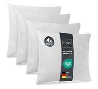 Lileno Home, set di 4 imbottiture per cuscino, cuscino interno lavabile adatto per persone allergiche, imbottitura in poliestere per cuscini da divano, poltrona, sedie e poggiatesta