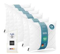 LILENO HOME Set di 6 cuscini imbottiti, 40 x 40 cm, lavabili a 95 °C, adatti per chi soffre di allergie, cuscino in poliestere, cuscino per divano, cuscino da cocktail e cuscino