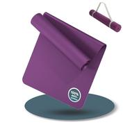 LILENO SPORTS Tappetino da yoga (180 x 60 cm) con tracollo per ginnastica e fitness antiscivolo 4 mm di spessore per palestra allenamento e yoga tappetino sportivo per la casa bacca 60 x 180 cm