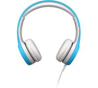 Lilgadgets Connect+ Cuffie per bambini cablate con microfono, limitazione del volume per un ascolto sicuro, archetto regolabile, padiglioni imbottiti per il massimo comfort, cuffie per bambini, blu