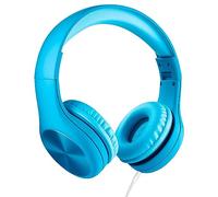 Lilgadgets Connect+Pro Cuffie con cancellazione del rumore. Progettate pensando al comfort dei bambini, Cuffie over-ear pieghevoli con microfono in linea, Cuffie cablate, Cuffie per per la scuola, Blu