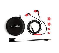 LilGadgets Gli auricolari cablati BestBuds sicuri e comodi per i bambini, dotati di microfono in linea, custodia da viaggio, splitter e colore rosso/nero.