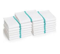 Liliane Collection Strofinacci da cucina verdi (confezione da 13) - Asciugamani da cucina assorbenti di grado commerciale 100% cotone a 2 veli, strofinacci classici (35,6 x 68,6 cm)